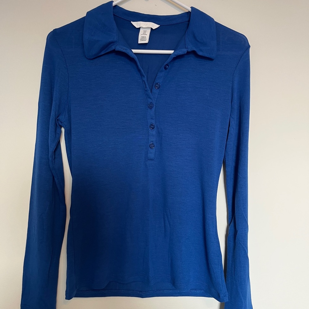 H&M Royal Blue Button Down Shirt